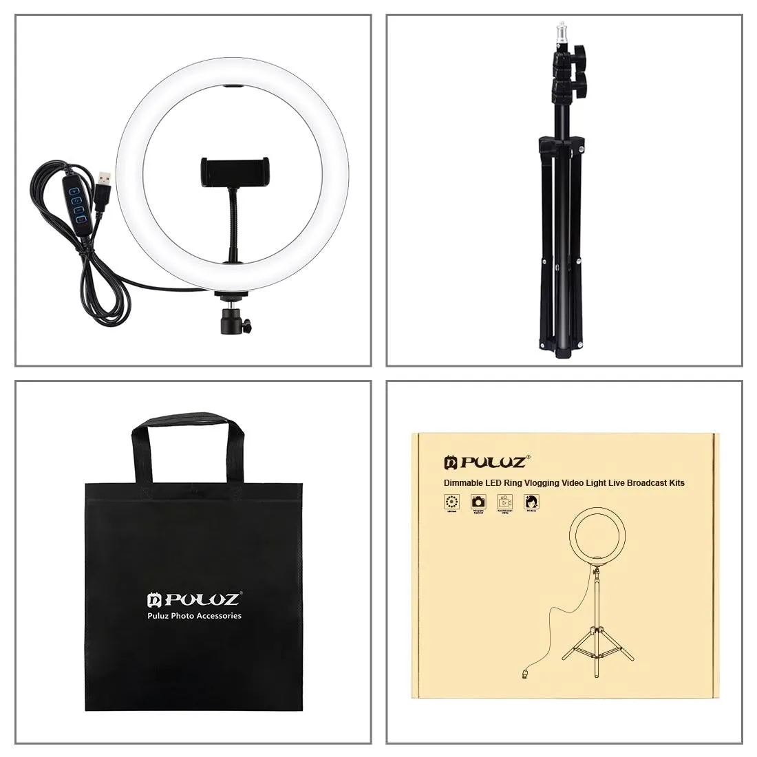 10.2 Led Ring Light with 1.1m Tripod for Vlogging and Live Streaming