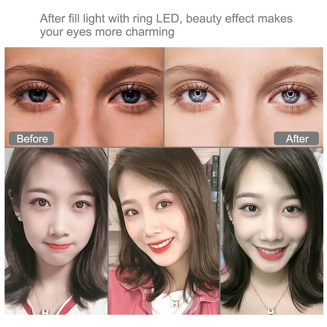 10.2 Rgbw Led Ring Light Kit with Tripod Remote and Phone Clamp