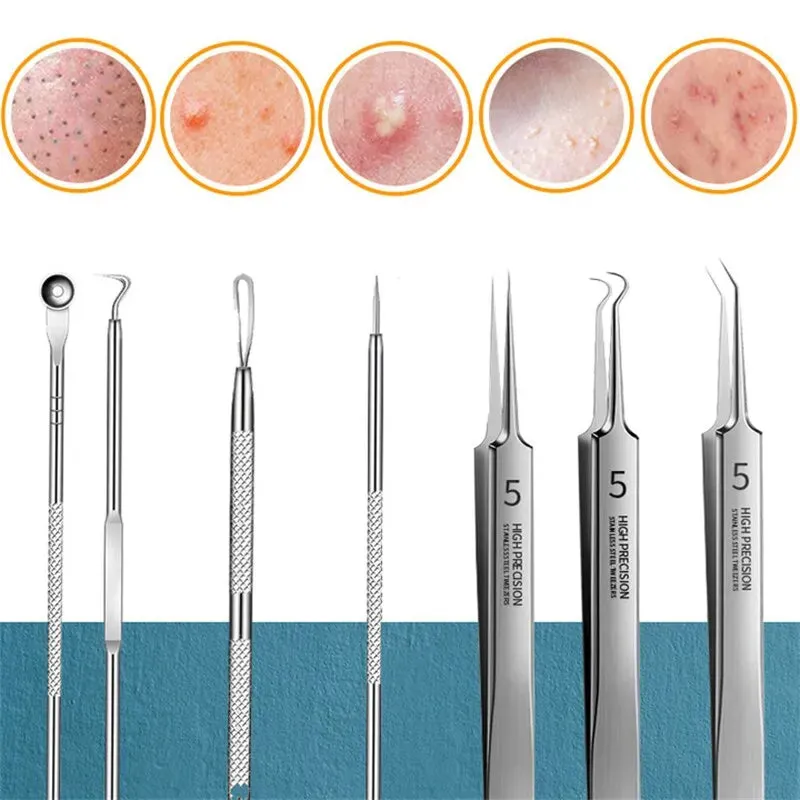 11pcs Blackhead Remover Set Acne Needle Pore Cleaner Skin Care Tool
