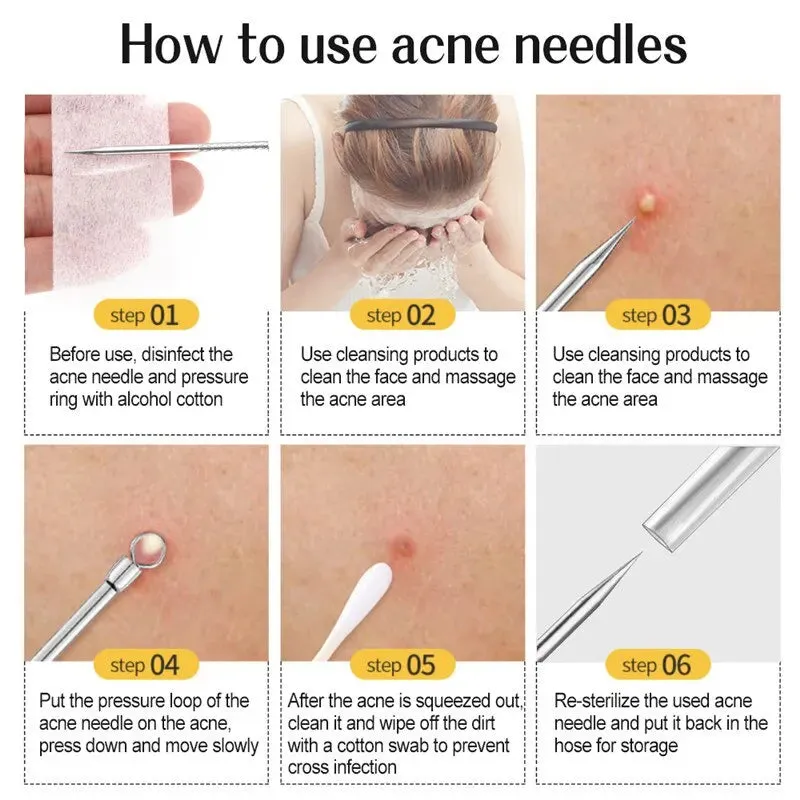 11pcs Blackhead Remover Set Acne Needle Pore Cleaner Skin Care Tool