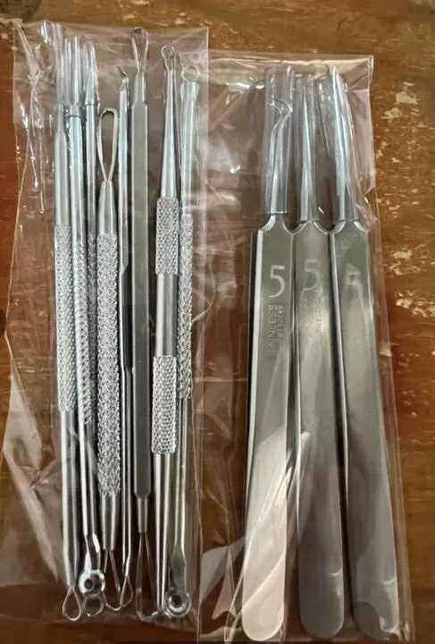 11pcs Blackhead Remover Set Acne Needle Pore Cleaner Skin Care Tool