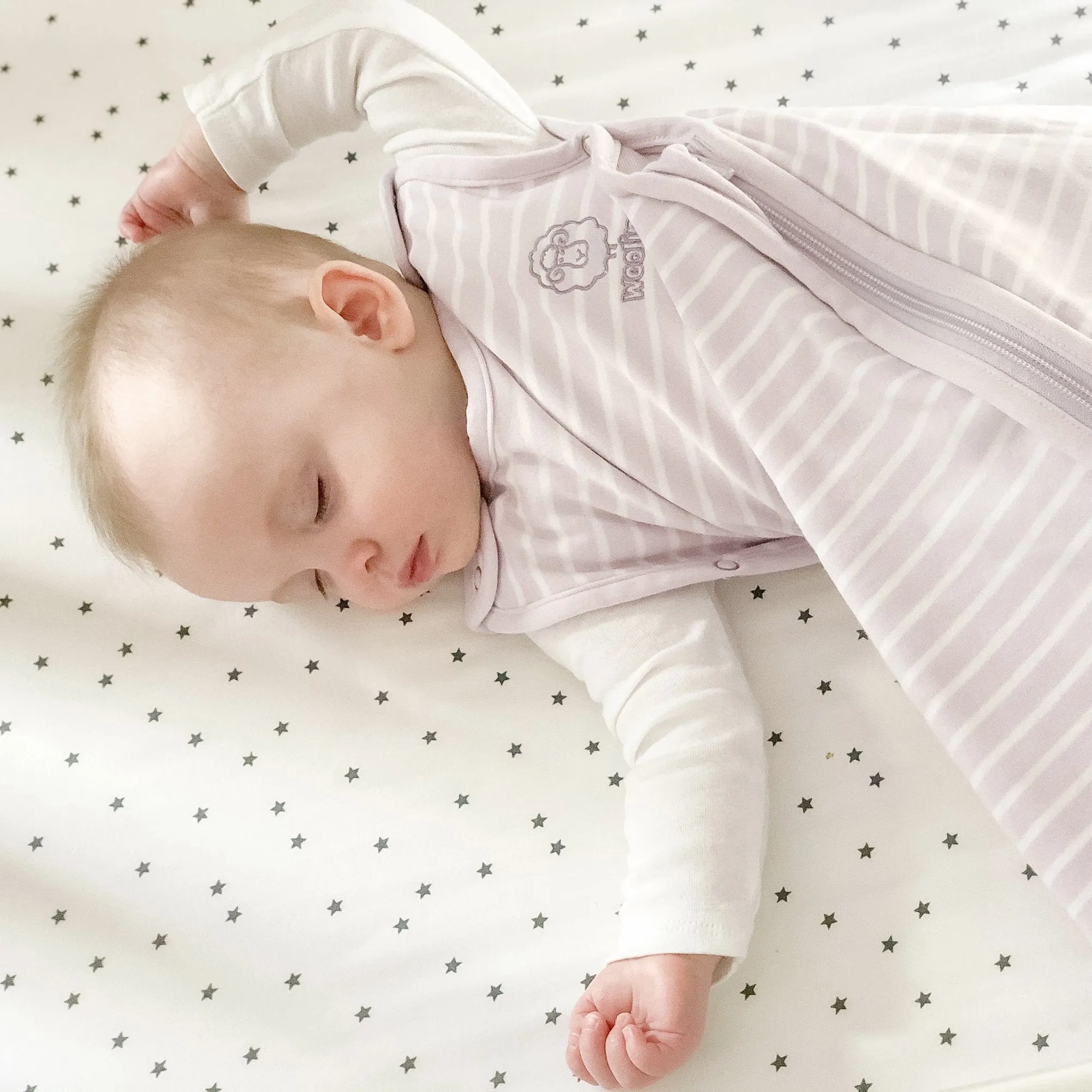 4 Season Ultimate Baby Sleep Bag, Merino Wool & Organic Cotton, 2 Months - 2 Years, Lilac