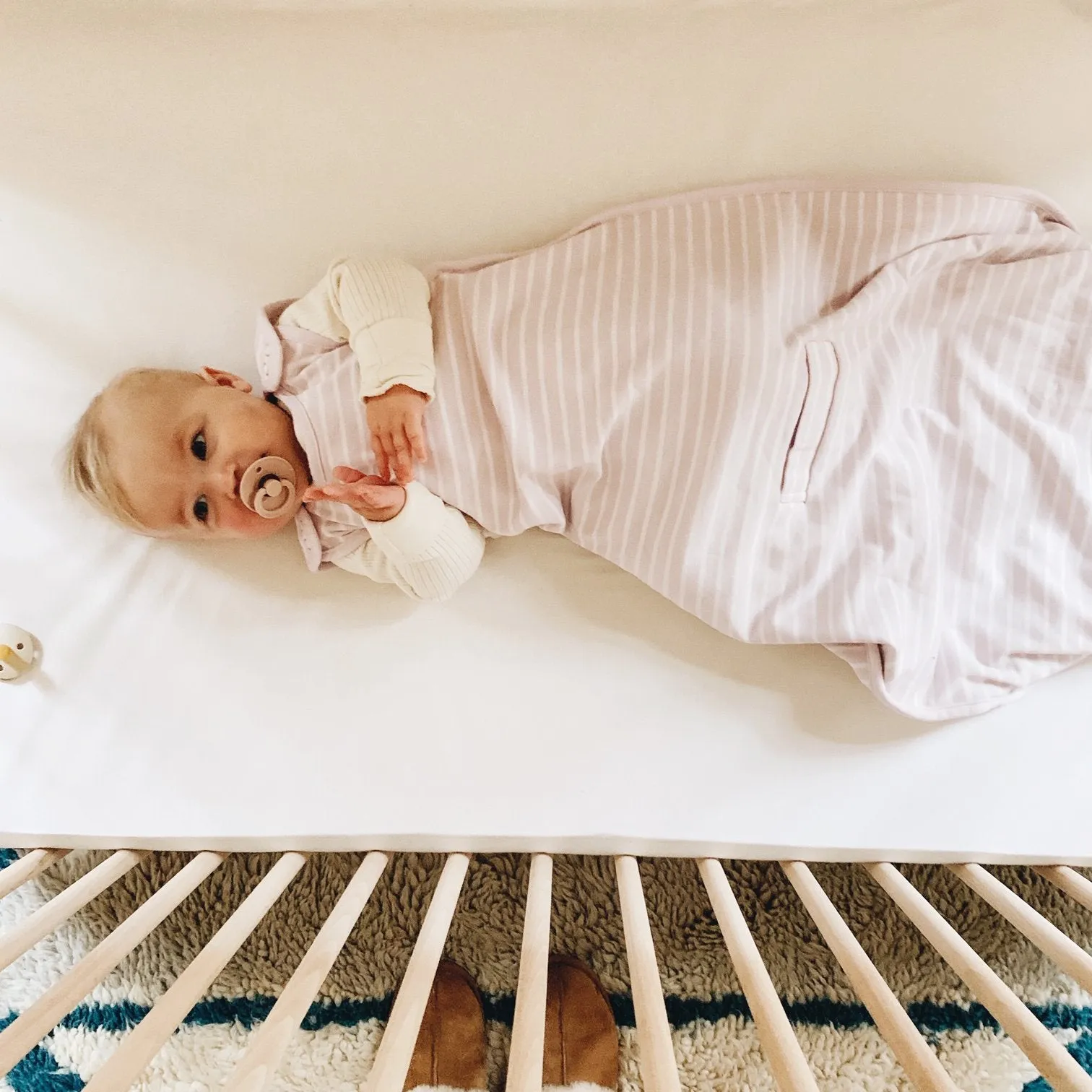 4 Season Ultimate Baby Sleep Bag, Merino Wool & Organic Cotton, 2 Months - 2 Years, Lilac