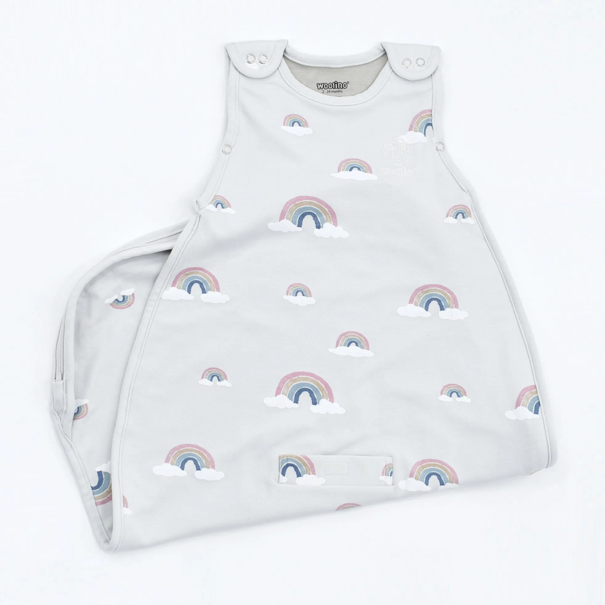 4 Season Ultimate Baby Sleep Bag, Merino Wool & Organic Cotton, 2 Months - 2 Years, Rainbow
