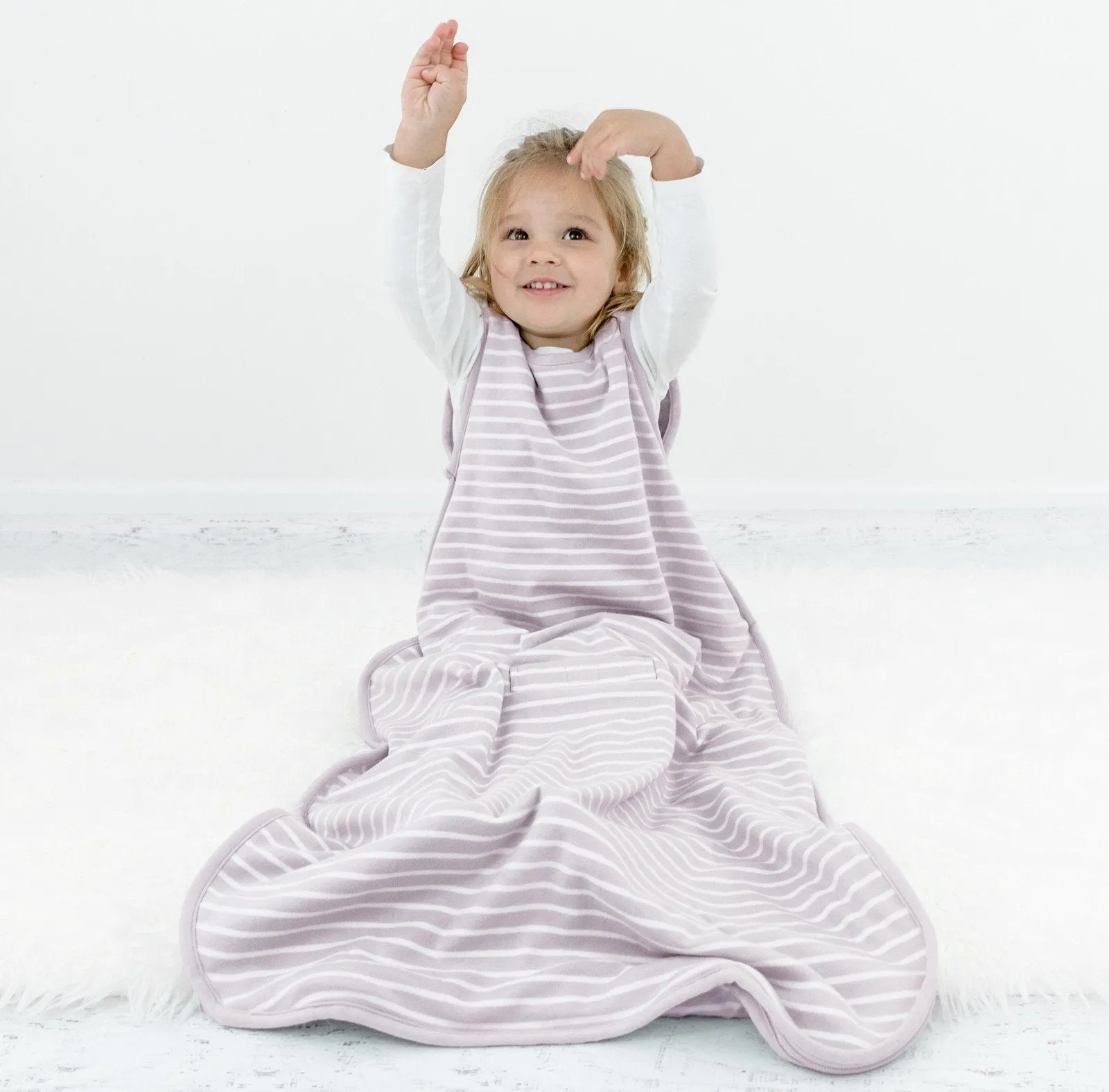 4 Season Ultimate Toddler Sleep Bag, Merino Wool & Organic Cotton, 2 - 4 Years, Lilac