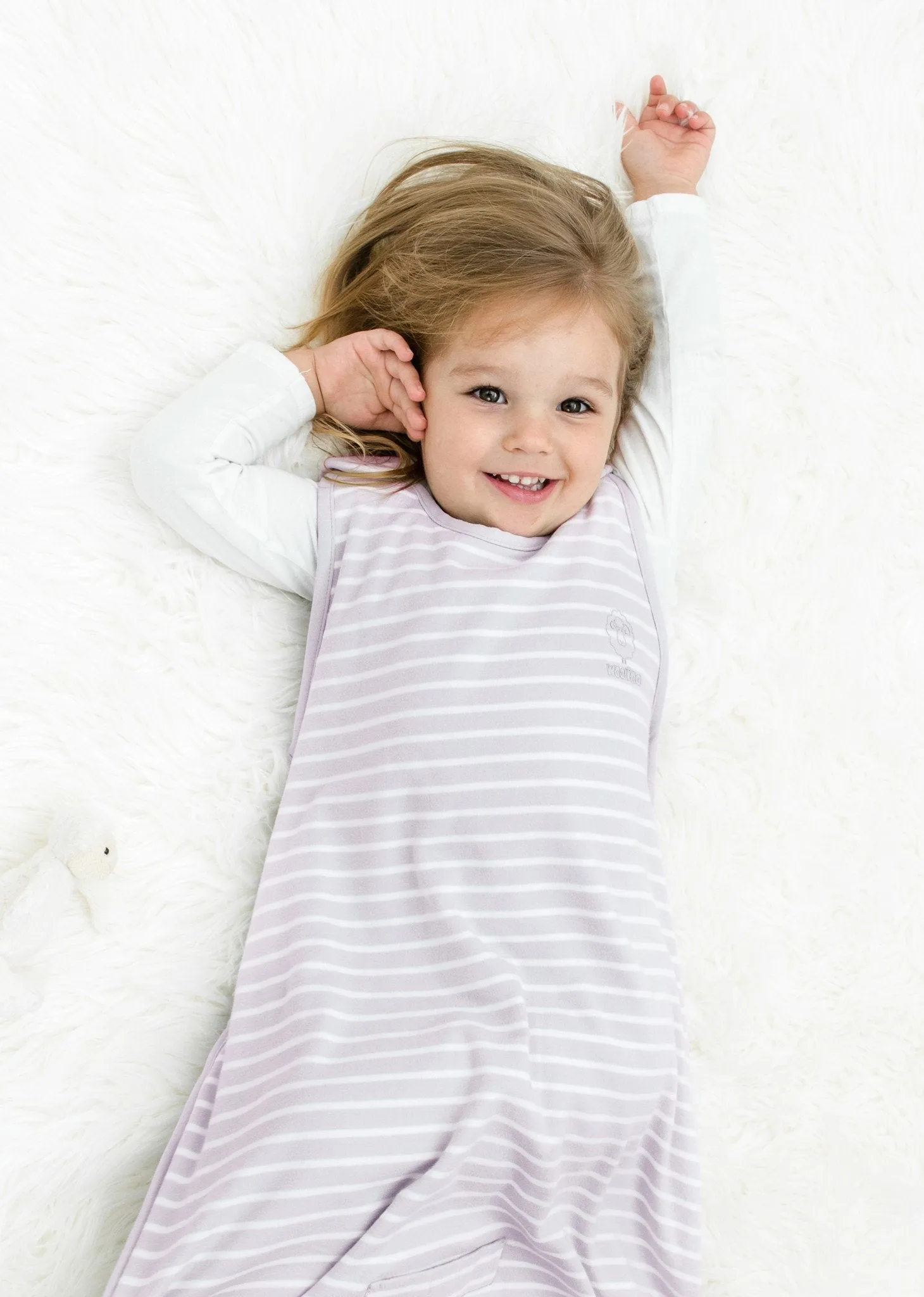 4 Season Ultimate Toddler Sleep Bag, Merino Wool & Organic Cotton, 2 - 4 Years, Lilac