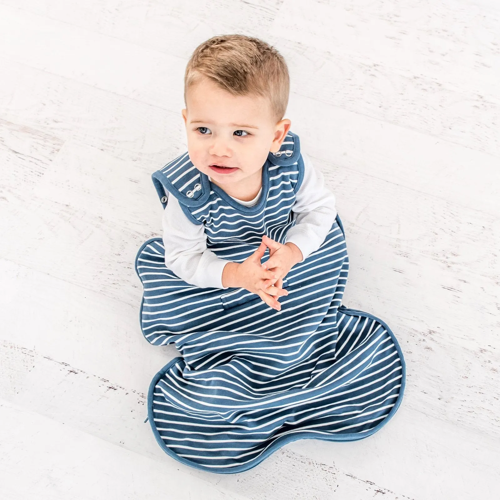 4 Season Ultimate Toddler Sleep Bag, Merino Wool & Organic Cotton, 2 - 4 Years, Navy Blue