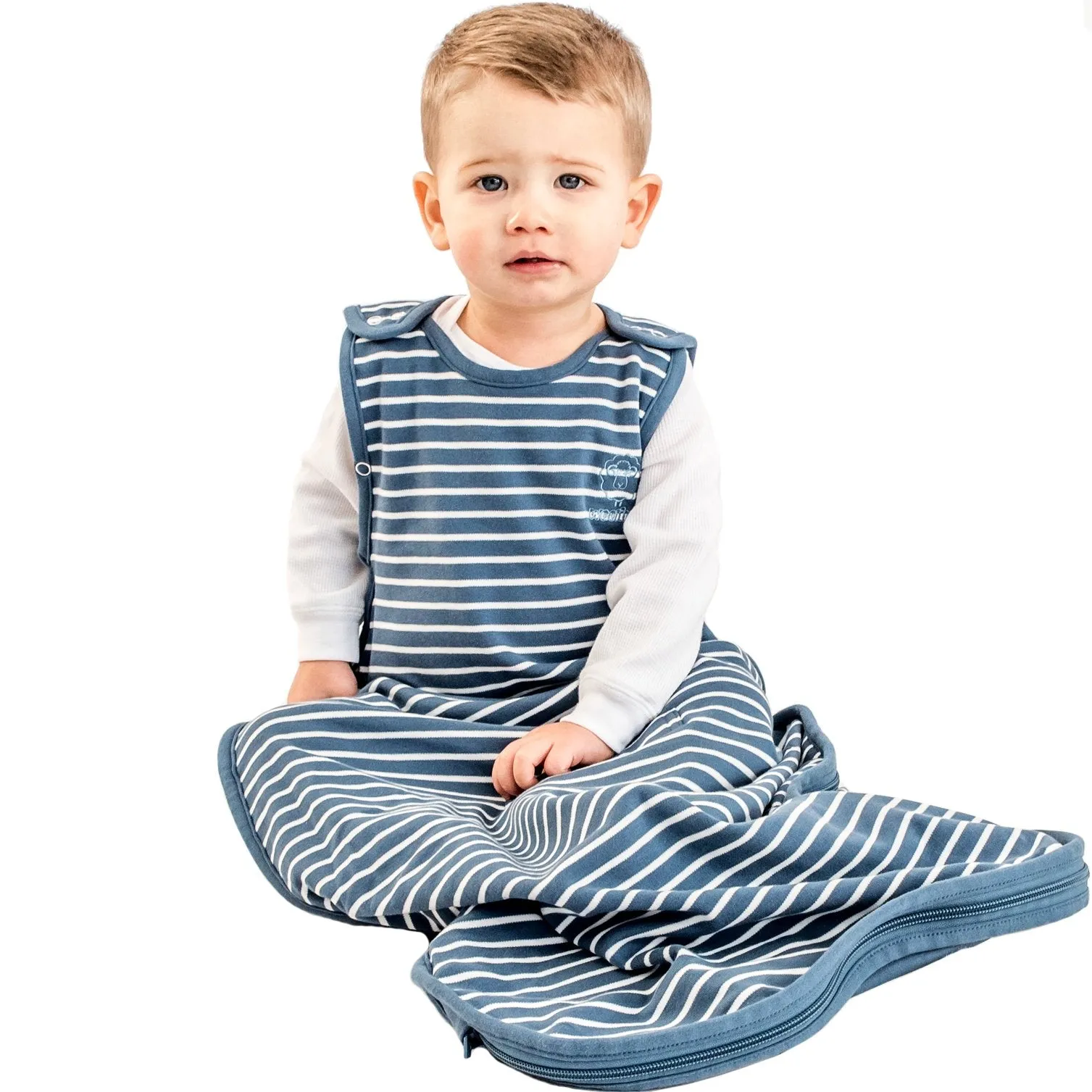 4 Season Ultimate Toddler Sleep Bag, Merino Wool & Organic Cotton, 2 - 4 Years, Navy Blue