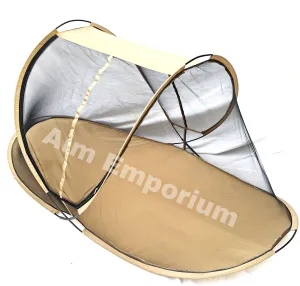 Aim Emporium Single Bed Foldable Mosquito Net for Adults Black Color with Base (Large Size 210 x110 x90 cm) Comfortable for up to 6ft Height