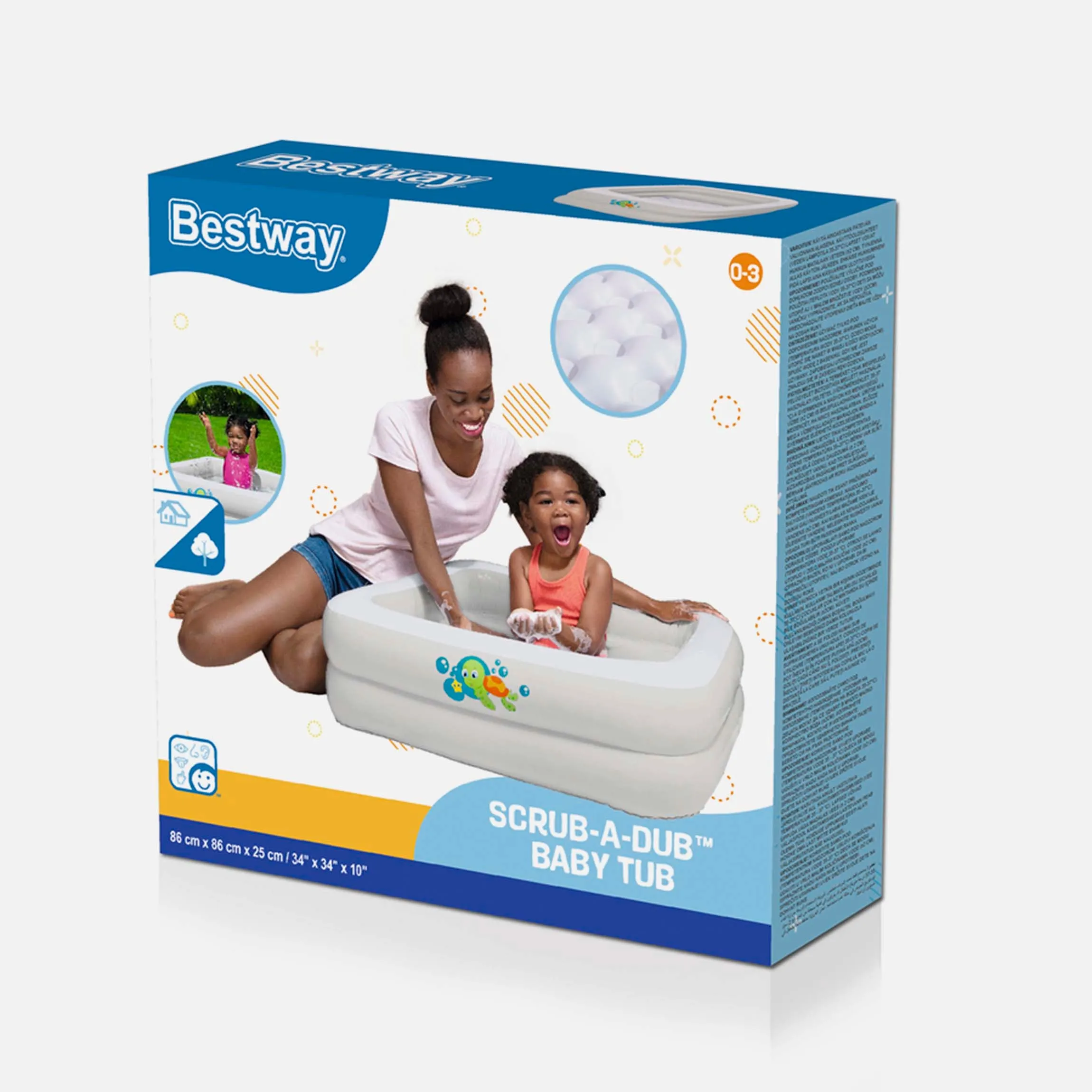 BABY TUB 86X86X25CM 0-3Y