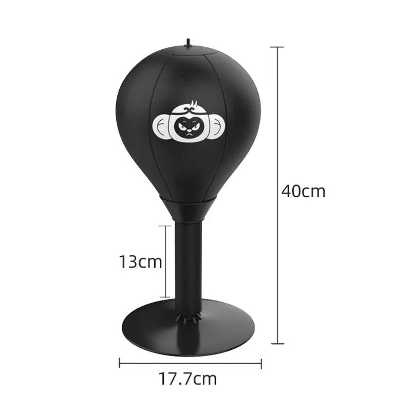 Desktop Speed Ball For Boxing Training - Bear Design With Gloves & Pump