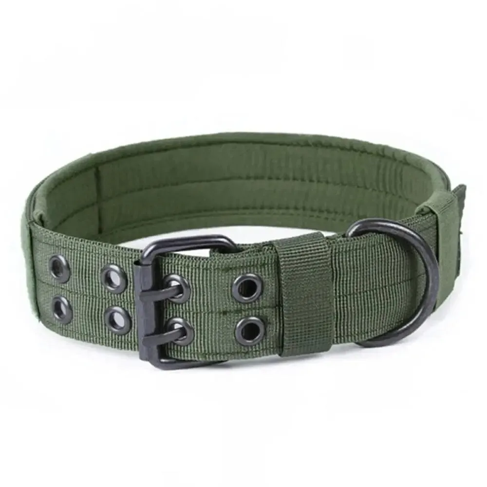 Durable Adjustable Heavy-duty Military Training Pet Collar for Medium, Large Dogs