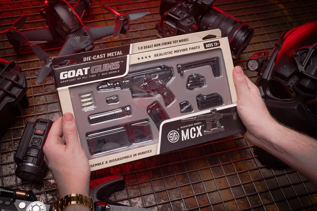 GoatGuns Miniature 1/3 Scale Die-Cast Sig Sauer MCX Model Kit (Black)