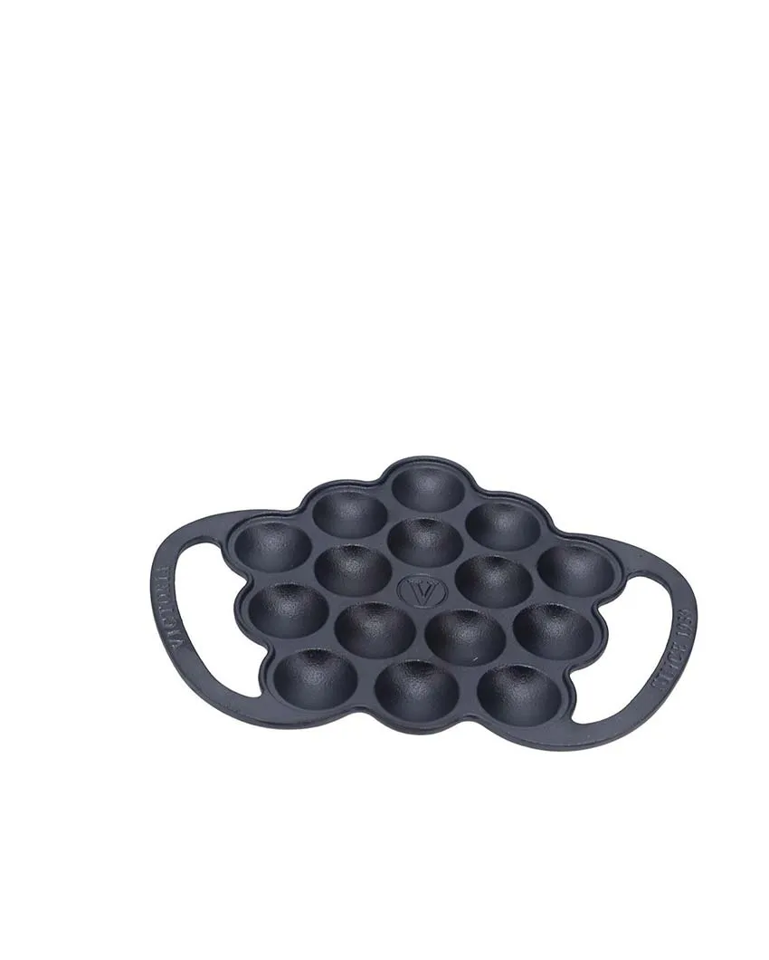 Preseasoned Cast Iron Poffertjes Pancake Pan | Safe For All Cooktops | 11 x 13 inches