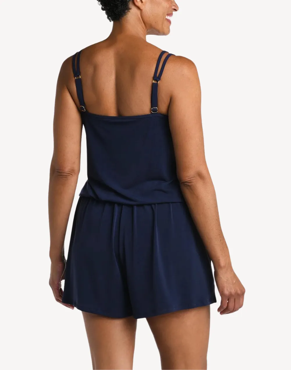 Solid Swim Romper