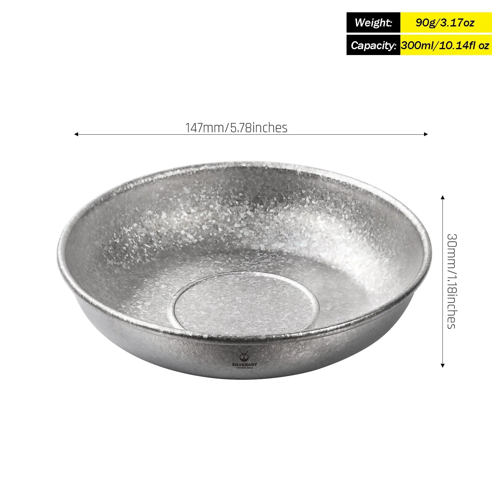 Titanium Camping Plate - Crystallized Finish