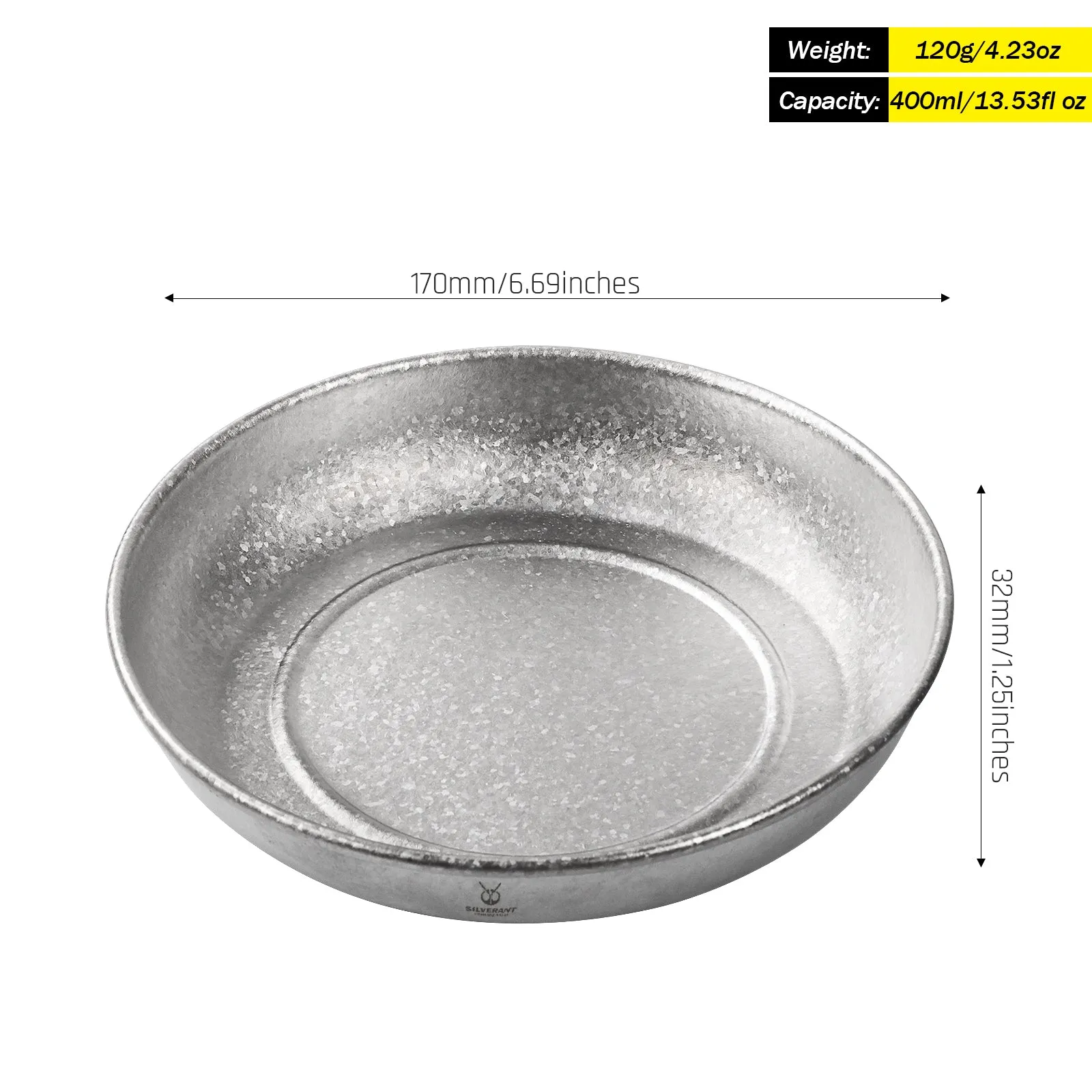 Titanium Camping Plate - Crystallized Finish