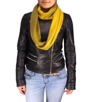 Yellow Peach Couture Cashmere feel Gorgeous Warm Two Toned Infinity loop neck scarf snood